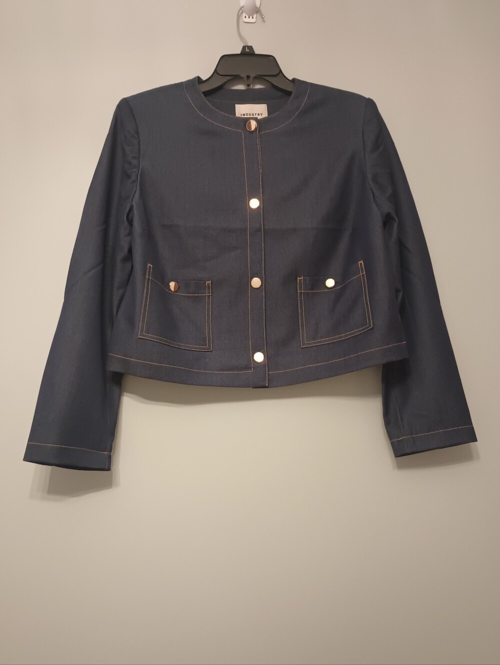 Industry Navy Cropped Jacket 12